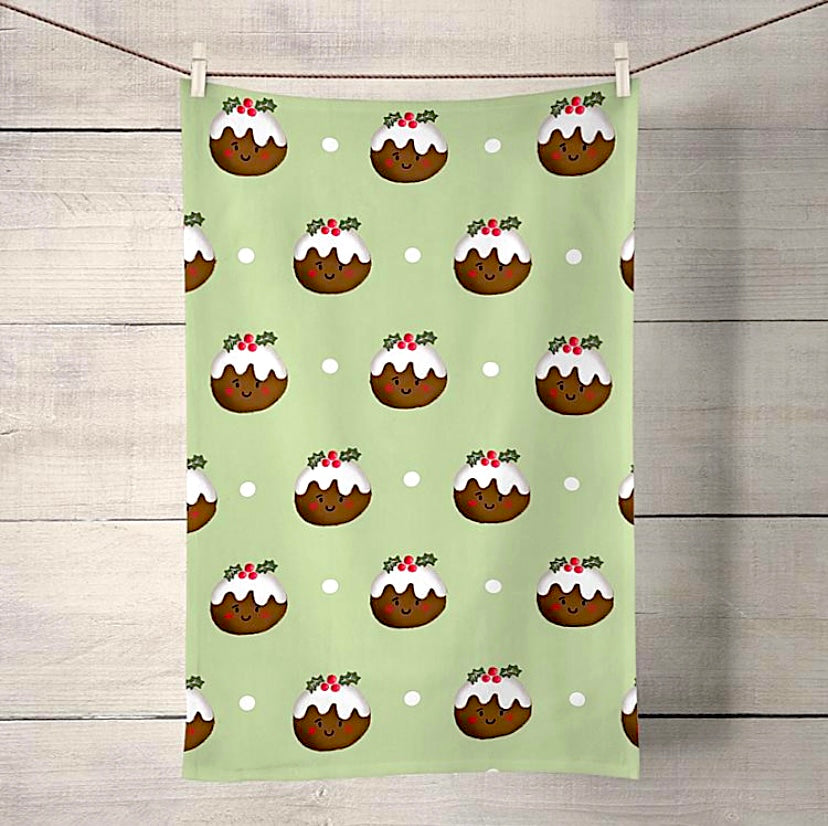 Xmas Pudding Tea Towel