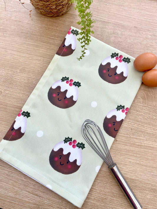 Xmas Pudding Tea Towel