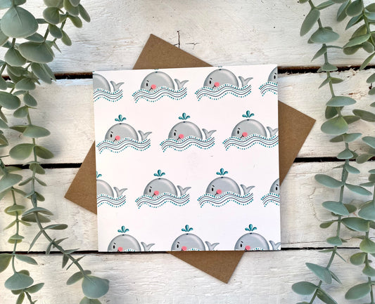 Whale pattern card