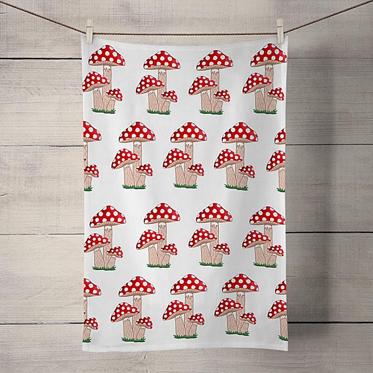 Toadstool Tea Towel