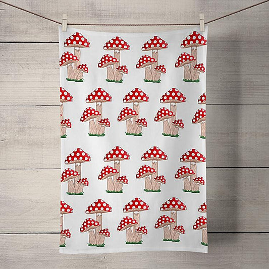 Toadstool Tea Towel