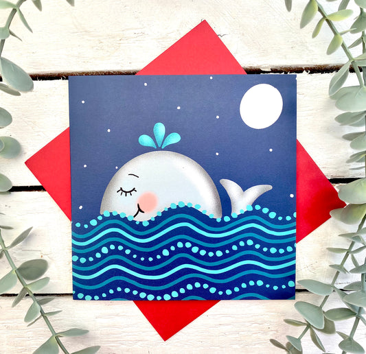 Sleepy Whale card