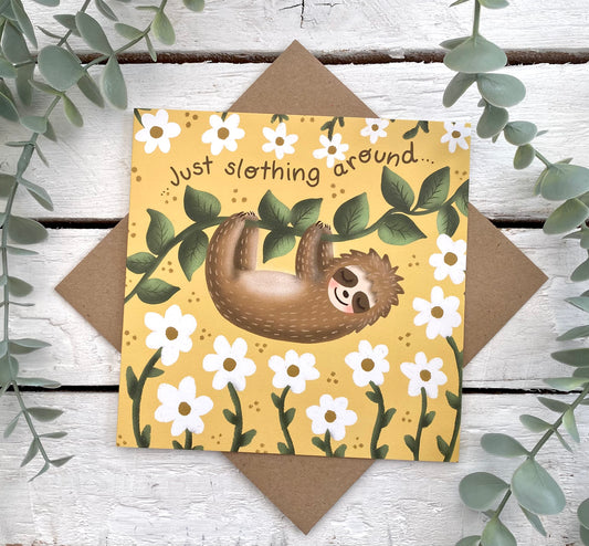 Sleepy Sloth card